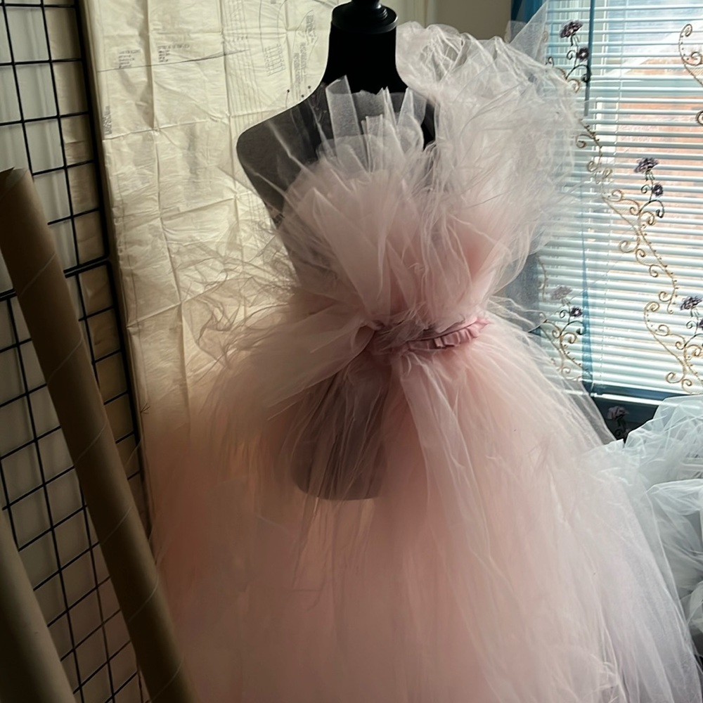 Pink tulle ballgown
